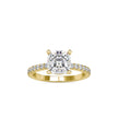 2.82Ct Cushion Solitaire Lab-Grown Diamond Gold Ring