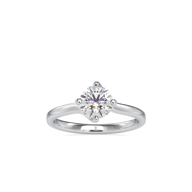 1.16Ct Round Solitaire Lab-Grown Diamond Gold Ring