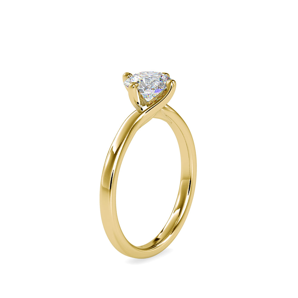 1.16Ct Round Solitaire Lab-Grown Diamond Gold Ring