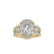 6.43Ct Oval Halo Lab-Grown Diamond Gold Ring