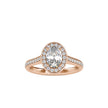 1.35Ct Oval Halo Lab-Grown Diamond Gold Ring