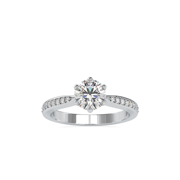 1.28Ct Round Solitaire Lab-Grown Diamond Gold Ring