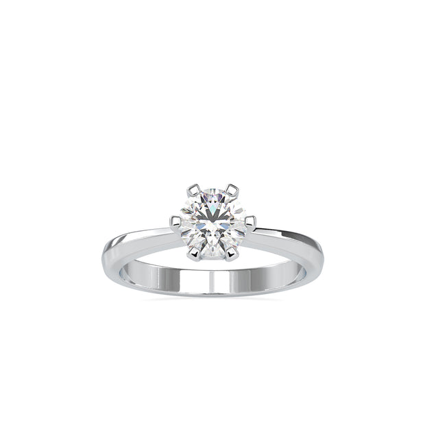 0.89Ct Round Solitaire Lab-Grown Diamond Gold Ring
