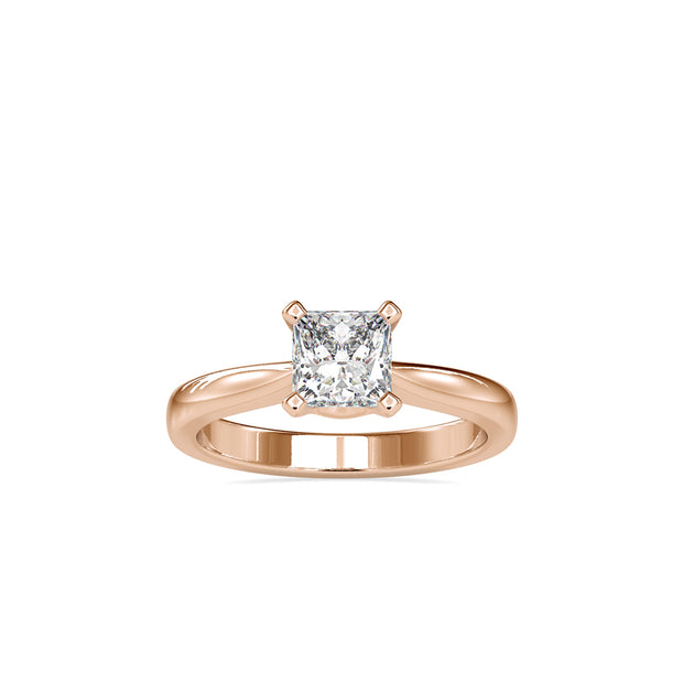 1.33Ct Princess Solitaire Lab-Grown Diamond Gold Ring