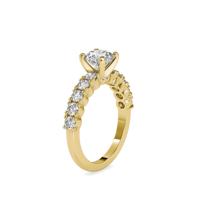 1.96Ct Round Solitaire Lab-Grown Diamond Gold Ring