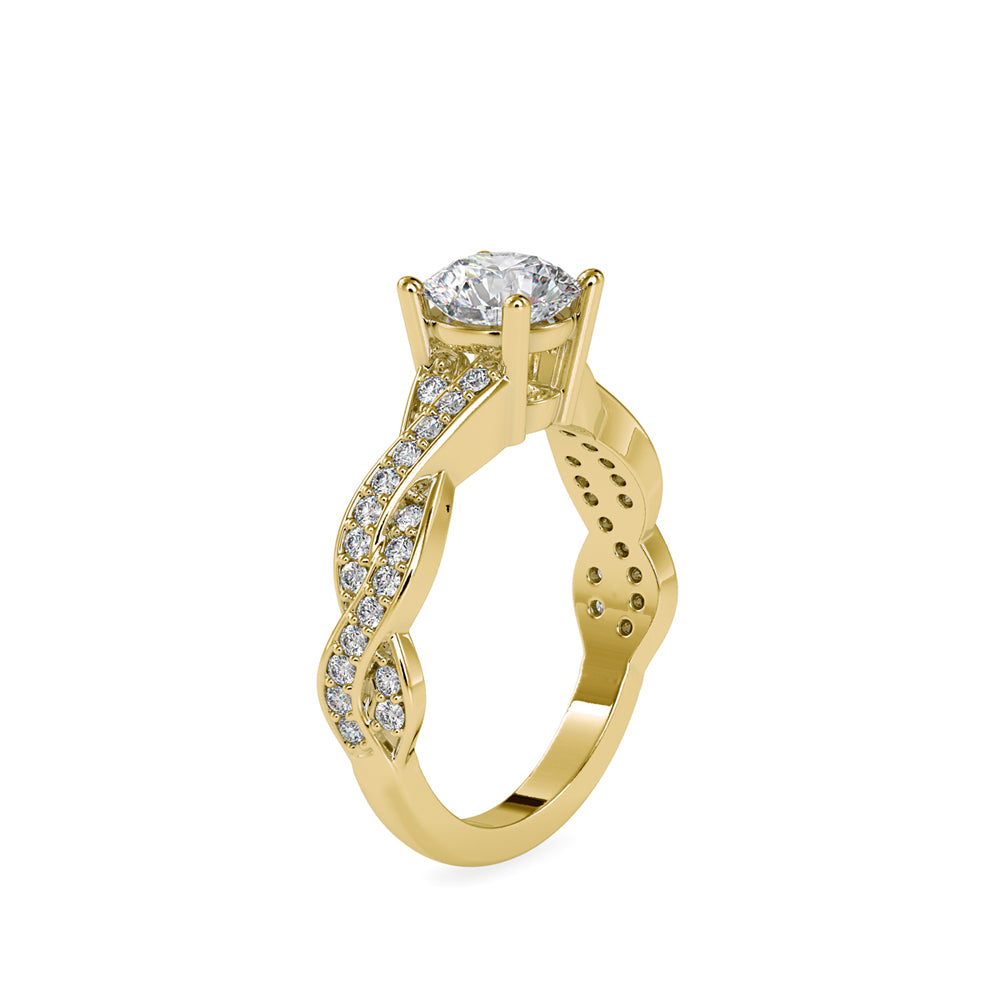 1.49Ct Round Solitaire Lab-Grown Diamond Gold Ring