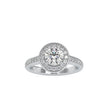 1.57Ct Round Halo Lab-Grown Diamond Gold Ring