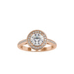 1.30Ct Round Prong Halo Lab-Grown Diamond Gold Ring