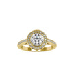 1.30Ct Round Prong Halo Lab-Grown Diamond Gold Ring