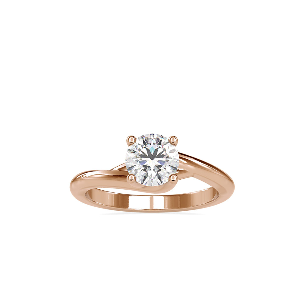 1.14Ct Round Solitaire Lab-Grown Diamond Gold Ring