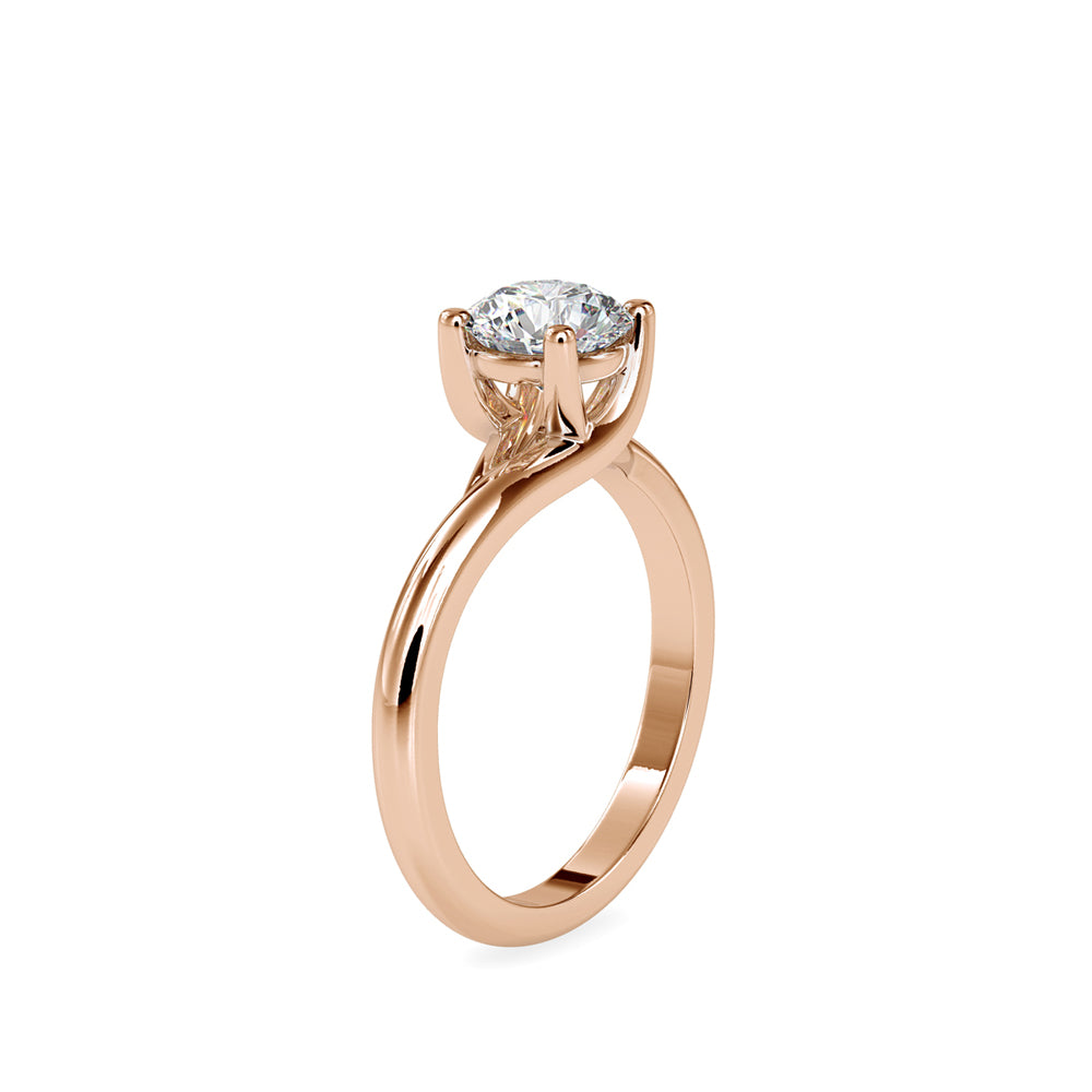 1.14Ct Round Solitaire Lab-Grown Diamond Gold Ring