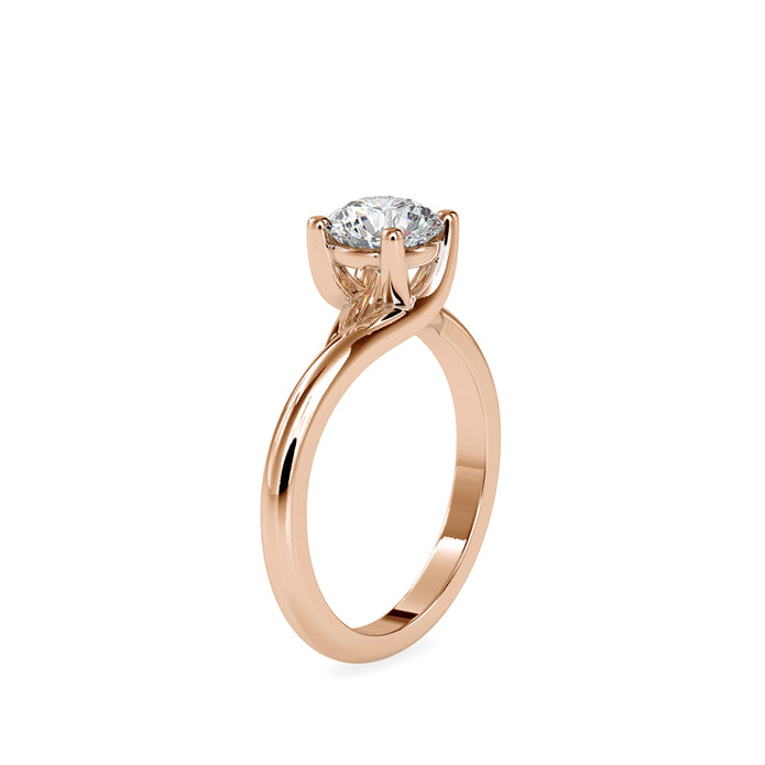 1.14Ct Round Solitaire Lab-Grown Diamond Gold Ring
