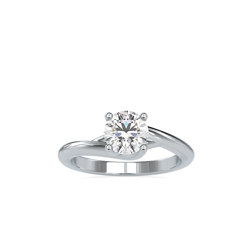 1.14Ct Round Solitaire Lab-Grown Diamond Gold Ring