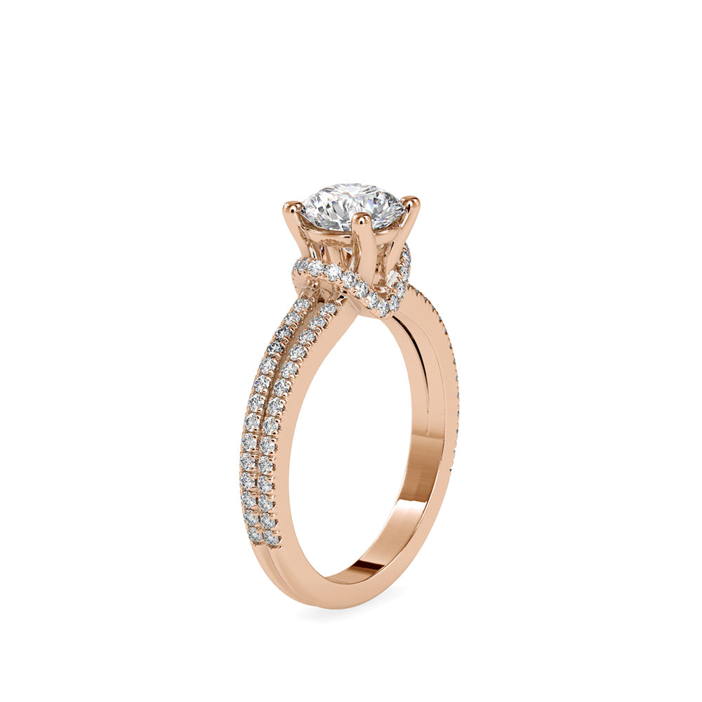 1.49Ct Round Prong Split Shank Lab-Grown Diamond Gold Ring