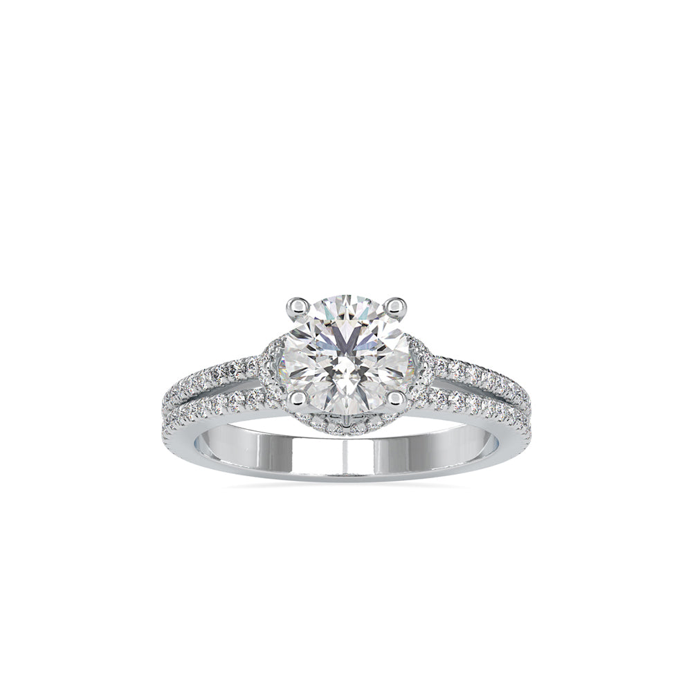 1.49Ct Round Prong Split Shank Lab-Grown Diamond Gold Ring