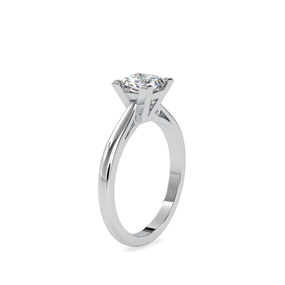 1.23Ct Princess Solitaire Lab-Grown Diamond Gold Ring
