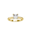 1.23Ct Princess Solitaire Lab-Grown Diamond Gold Ring
