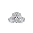 2.16Ct Cushion Halo Lab-Grown Diamond Gold Ring