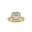 2.16Ct Cushion Halo Lab-Grown Diamond Gold Ring
