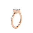 0.92Ct Princess Bezel Lab-Grown Diamond Gold Ring