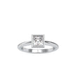 0.92Ct Princess Bezel Lab-Grown Diamond Gold Ring