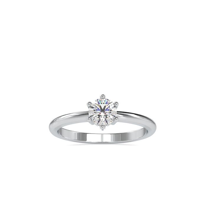 0.54Ct Round Solitaire Lab-Grown Diamond Gold Ring