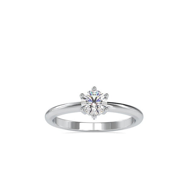 0.54Ct Round Solitaire Lab-Grown Diamond Gold Ring
