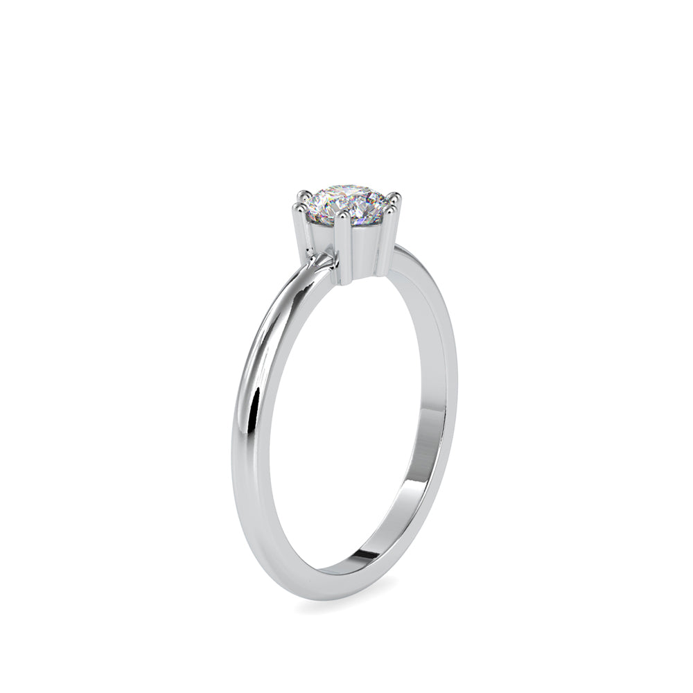 0.54Ct Round Solitaire Lab-Grown Diamond Gold Ring