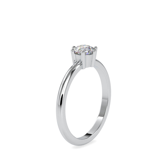 0.54Ct Round Solitaire Lab-Grown Diamond Gold Ring