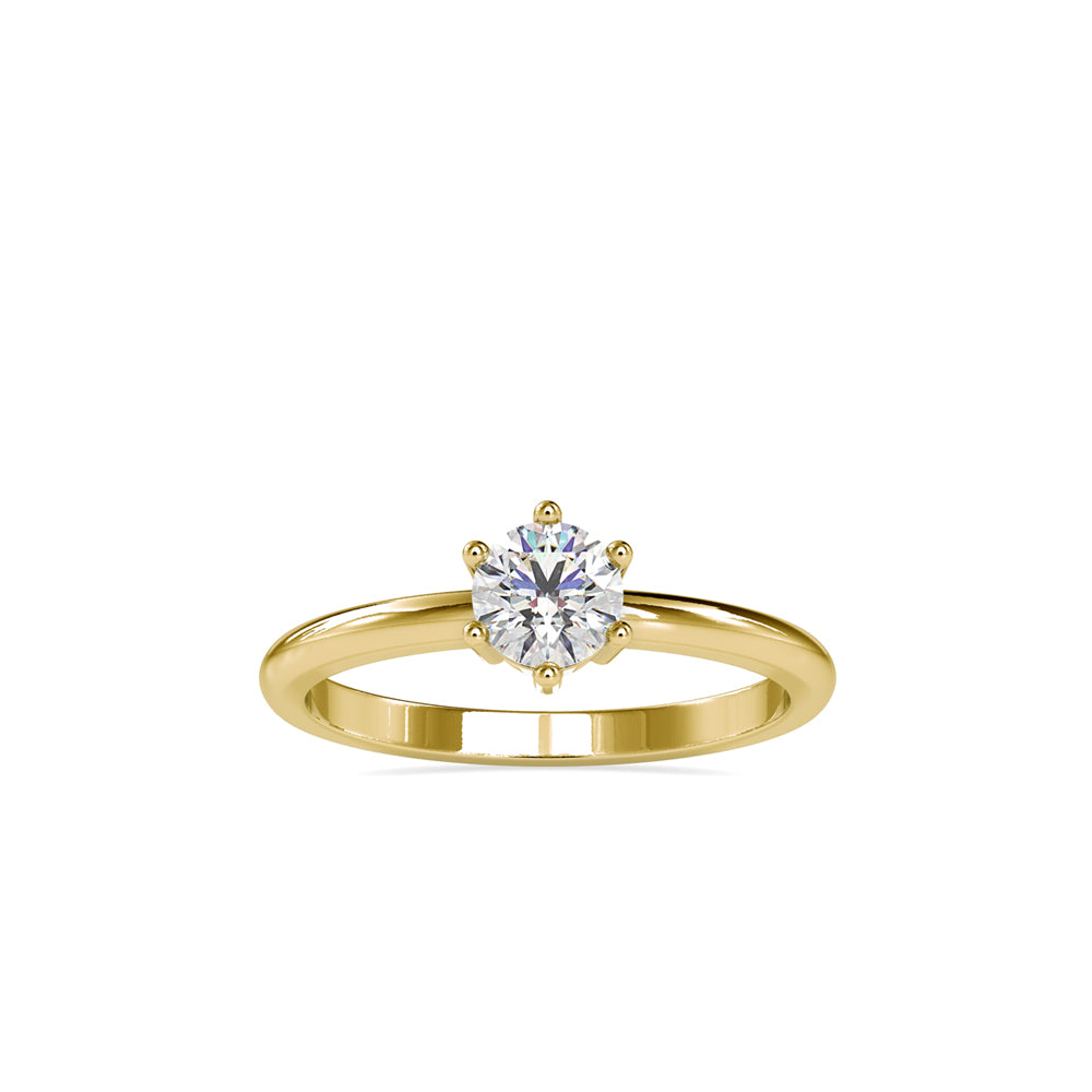 0.54Ct Round Solitaire Lab-Grown Diamond Gold Ring