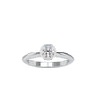 0.54Ct Round Bezel Lab-Grown Diamond Gold Ring