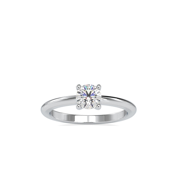 0.54Ct Round Prong Lab-Grown Diamond Gold Ring