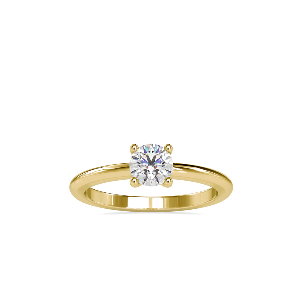 0.54Ct Round Prong Lab-Grown Diamond Gold Ring