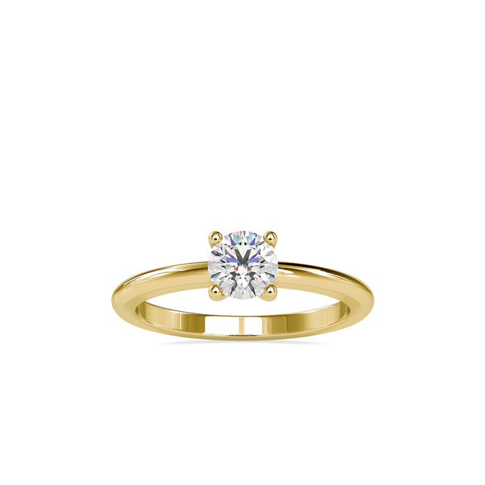0.54Ct Round Prong Lab-Grown Diamond Gold Ring