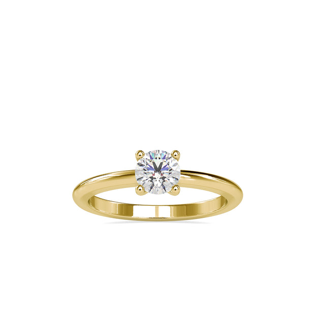 0.54Ct Round Prong Lab-Grown Diamond Gold Ring