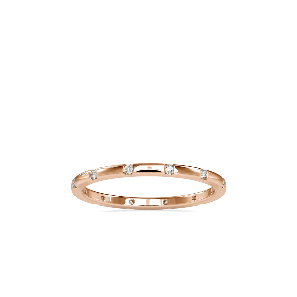 0.09Ct Flush Set Full Eternity Lab-Grown Diamond Gold Band