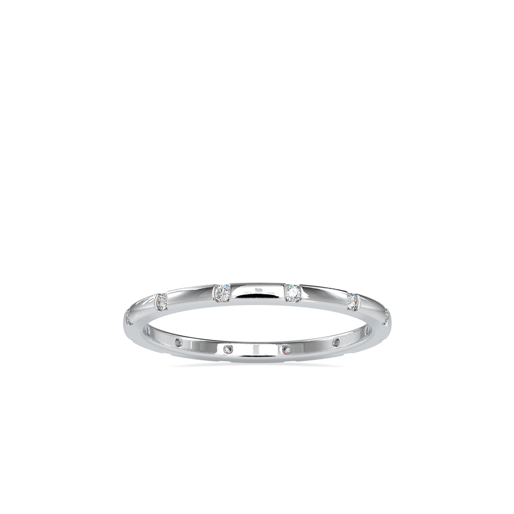 0.09Ct Flush Set Full Eternity Lab-Grown Diamond Gold Band