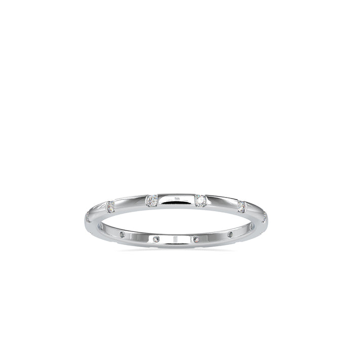 0.09Ct Flush Set Full Eternity Lab-Grown Diamond Gold Band