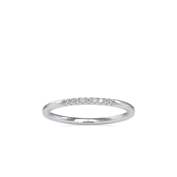 0.05Ct Half Eternity Pave Set Lab-Grown Diamond Gold Ring