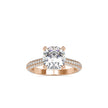 3.40Ct Cushion Cut Solitaire Lab-Grown Diamond Gold Ring