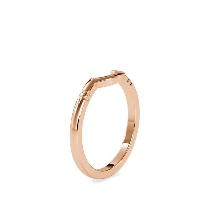 Half Moon Shape Gold Band