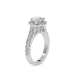 2.39Ct Round Cut Halo Lab-Grown Diamond Gold Ring