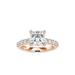 2.89Ct Cushion Cut Solitaire Lab-Grown Diamond Gold Ring