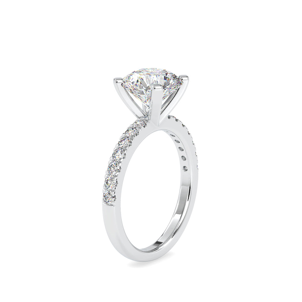 2.94Ct Round Cut Solitaire Lab-Grown Diamond Gold Ring