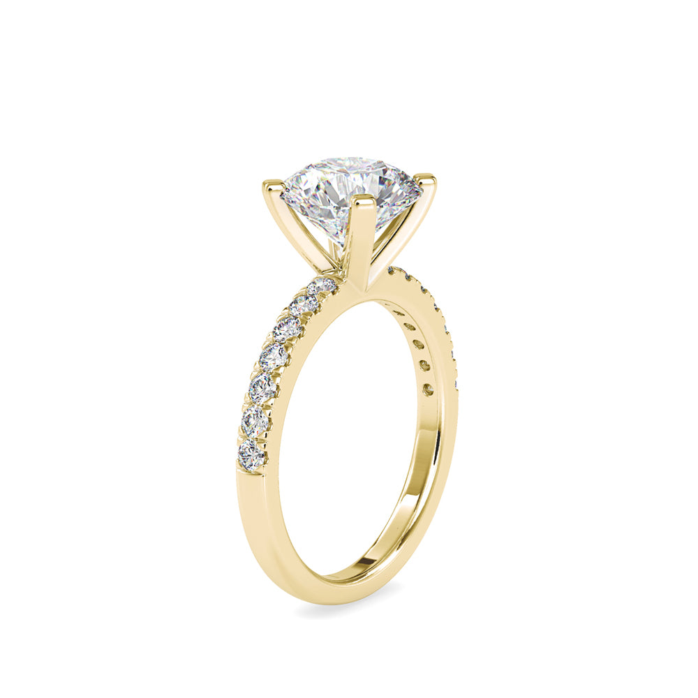 2.94Ct Round Cut Solitaire Lab-Grown Diamond Gold Ring