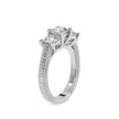 2.48Ct Radiant Cut Three Stone Lab-Grown Diamond Gold Ring