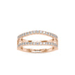 0.52Ct Pave Half Eternity Lab-Grown Diamond Gold Ring