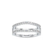 0.52Ct Pave Half Eternity Lab-Grown Diamond Gold Ring