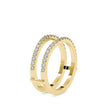 0.52Ct Pave Half Eternity Lab-Grown Diamond Gold Ring