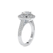 1.99Ct Round Cut Double Halo Lab-Grown Diamond Gold Ring